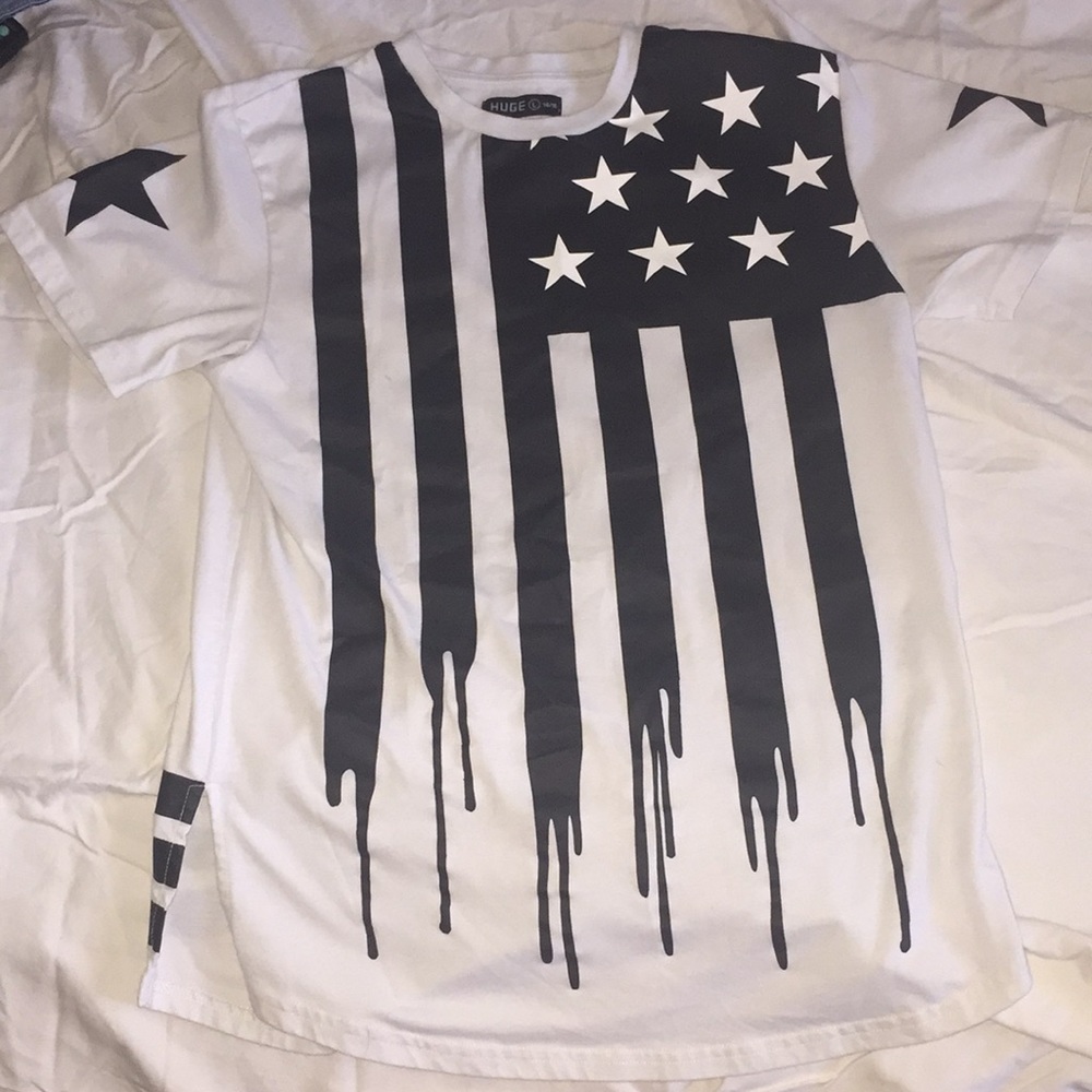 Boys American flag graphic tee